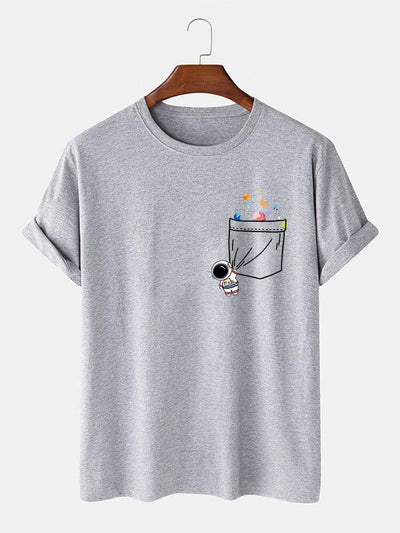 Astronauten T-shirt met zakdruk