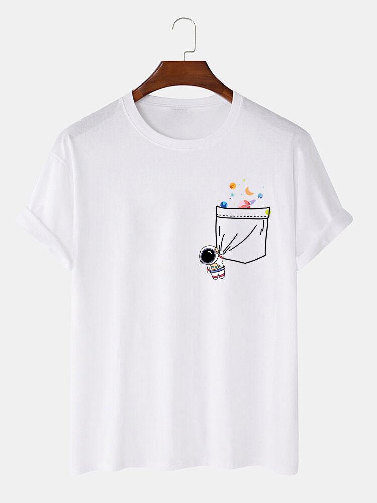 Astronauten T-shirt met zakdruk