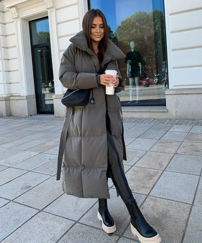 Bianca® | Lange winterjas met riem