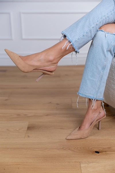 Claudia™ | Elegante Nude Slingback Schoenen